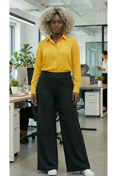 Zeromiss Summer Viscose Combed Wide Leg Trousers Openet Fabric