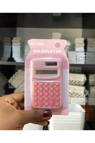 STAİNLES Pastel Seri Mini Hesap Makinesi - Estetik Masa Aksesuarı(Pembe)