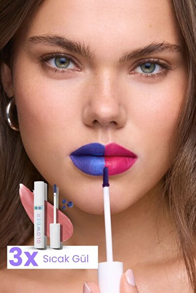 Glowder Natural Glowder Kalıcı Ruj – Soyulabilir Ruj Dudak Dövmesi – 3 Adet A...