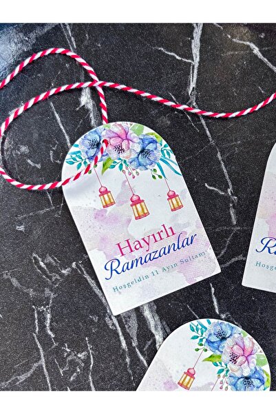 Hayal.kirtasiyesi ملصق رمضان مثقوب مقاس 5x7.7 سم، 20 قطعة من البطاقات المثقوب...