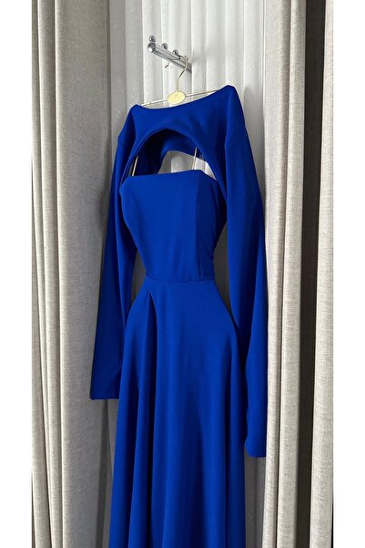 Genenic Navy blue flared two-piece dress