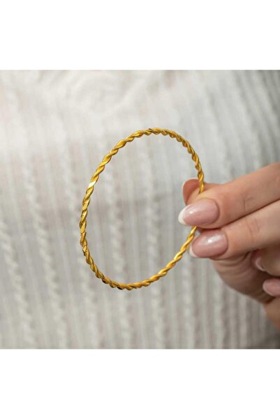 Gumush Gümüş Gold İkili Burgu Kadın Bilezik