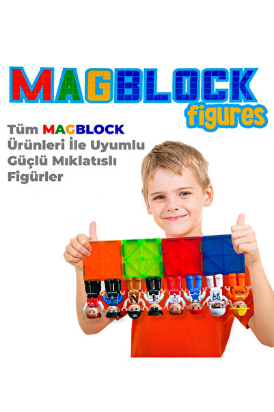 Allians Manyetik Figür Seti, 8 Parça Mıknatıslı Bloklar, Yaratıcı Oyun Malzemesi
