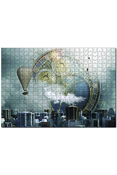 Allians لغز خشبي رائع على شكل بالون المدينة مكون من 120 قطعة