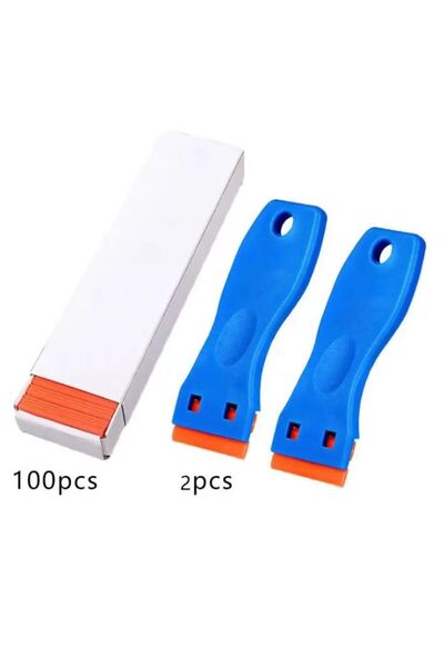 Choice1 1knife 20 blade Blue 102pcs Plastic & Metal Razor Blade Scraper, Wind...