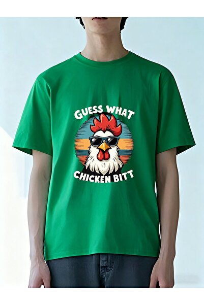 MIXSNOW Men Printed Cotton T-Shirt - A rooster wearing sunglasses says it