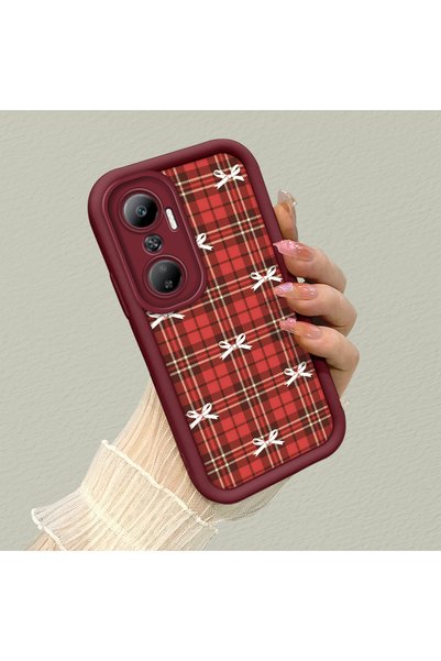 SLIMFELT Infinix Hot 20 Compatible Trendy Quality Burgundy Color Ribbon Silic...