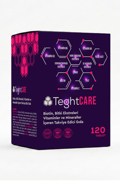 TEGHT Care | Biotin, Vitamin ve Mineral İçeren Saç Cilt Tırnak Takviyesi | 12...