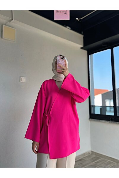 BEYMEL YANDAN BAĞLAMALI KİMONO