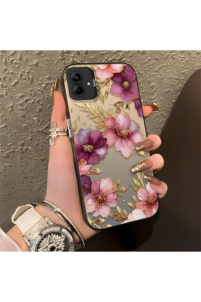 CASEVIBE متوافق مع هاتف سامسونج جالاكسي A03، تصميم زهور فاخر خفيف الوزن، غطاء...