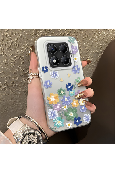 CASEVIBE Redmi Note 14 Pro 4G Uyumlu, Güzel Çiçek Desenli, Darbe Koruyucu Tel...