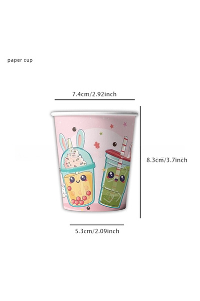 Choice Paper cup 20pcs 20pcs Tea Party Theme Party Supplies Bubble Tea Birthd...