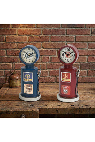 Arabamakss Retro Gasoline Pump Design Desktop Clock