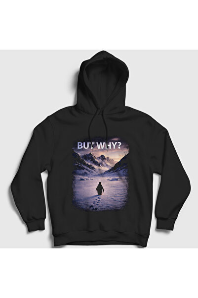 Presmono Unisex Black but Why Nihilist Penguin Hooded Sweatshirt 595131Tt