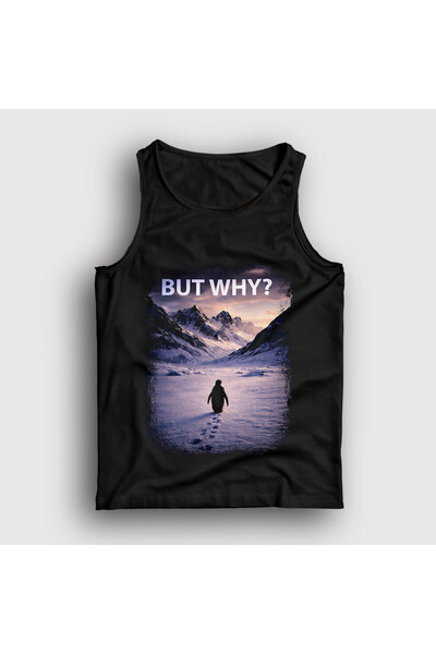 Presmono Unisex Black but Why Nihilist Penguin Penguin Tank Top 595089Tt