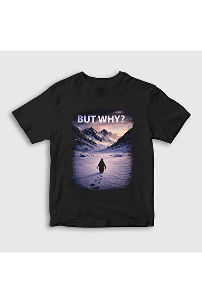 Presmono Unisex Kids Black but Why Nihilist Penguin T-Shirt 595103Tt