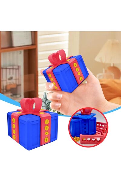 GIFTGOR علبة هدايا مزعجة مقاس 2.5 بوصة، علبة براغي للمقالب، مطبوع بتقنية الطب...