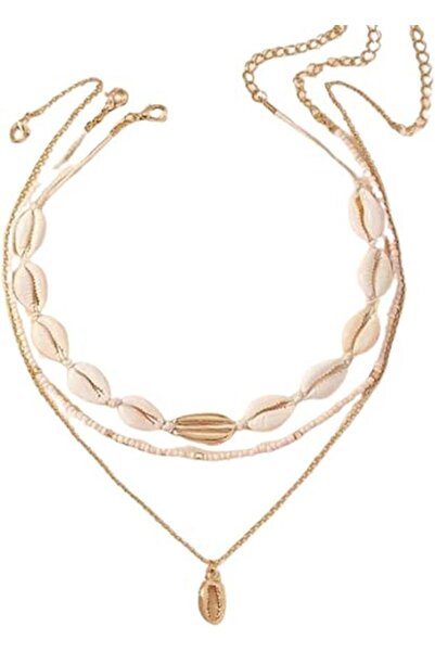 Arabest Bohemian Vintage Style Summer Seashell and Beaded Necklace Set for Women