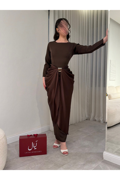 LAYAL DRESSES Barbie evening dress with taffeta inserts