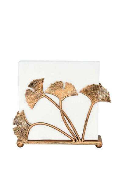 Arabest حامل مناديل بتصميم أوراق الجنكة العصري للطاولات، وحامل مناديل ورقية م...