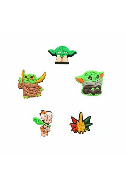 Otto Common Set of 5 Colorful Jibbitz Charms for Slippers – Fun Shoe Accessor...