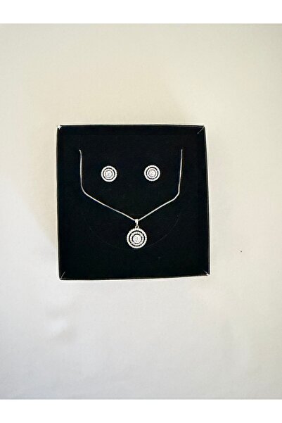 XUPING JEWELRY gümüş kaplama zirkon taşlı şık kolye küpe set