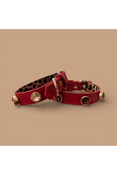 TheTailor Stone Detailed Vegan Leather Premium Collar