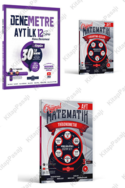 Orijinal Yayınları Orijinal AYT 30'lu Denemetre İlk 12 Soru ve Orijinal Trigo...