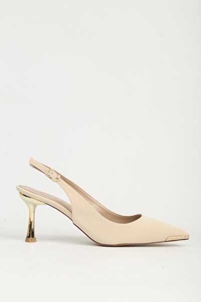 Pierre Cardin حذاء نسائي بكعب كريمي PC-55737