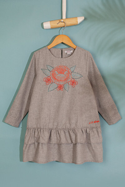 U.S. Polo Assn. Girl's Beige Woven Dress 50207586-Vr011