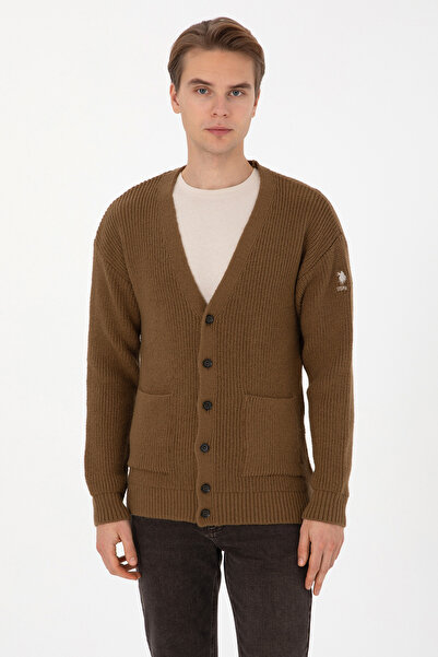 U.S. Polo Assn. Men's Khaki Knitwear Cardigan 50314960-Vr027