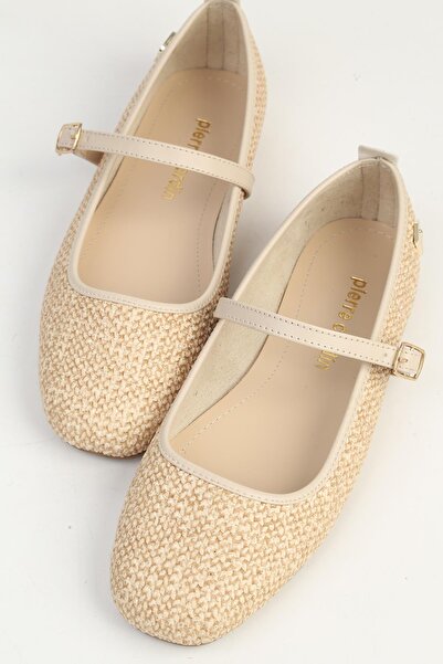 Pierre Cardin Дамски бежови балетни пантофки PC-55726