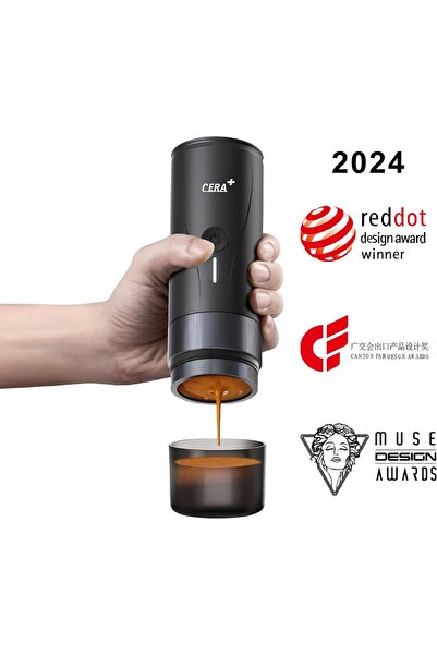 cera + Portable Espresso Maker Pro with Bag Self-Heating Professional-Level M...