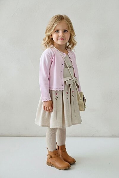 Minigimin Cicileri Combinație pentru fetițe: rochie, cardigan și geantă cu br...