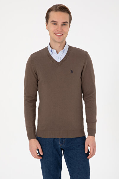 U.S. Polo Assn. Men's Mink Basic Sweater 50313662-Vr052