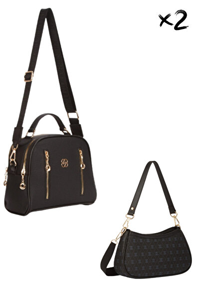 Newish Polo Women's Vegan Leather Daily Crossbody Bag – Black with Gold Zippe...