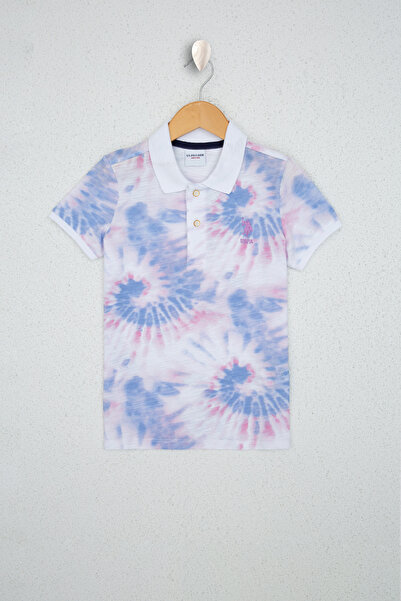 U.S. Polo Assn. تي شيرت بولو بياقة بولو باللون الأزرق الكوبالت للأولاد 502354...