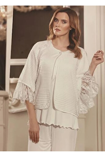 Artış Ekru Lohusa Sabahlık Pijama Takımı 852