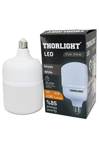 shopwave THORLIGHT 50W E27 TORCH T-SHAPE BEYAZ LED AMPUL T-50B (5047)