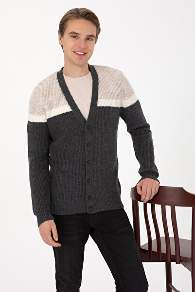 U.S. Polo Assn. Men's Anthracite Knitwear Cardigan 50315033-Vr006