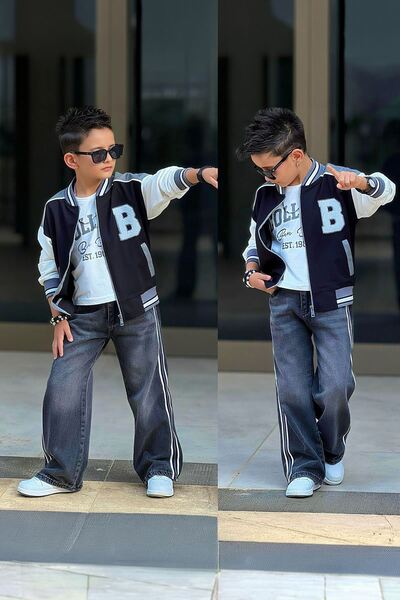 Minigimin Cicileri طقم مينيجيمين سيكلي بانش برسدات مطرزة للبنين مكون من 3 قطع...