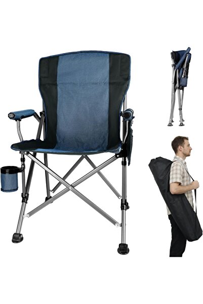 LA' PRECIOUS Folding Camping Chair with Cup Holder and Storage Bag