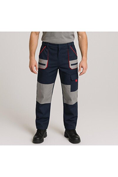 Baran Işık 7/7 TEHNIČKE PANTALONE OD GABARDINA TAMEJNE PLAVE