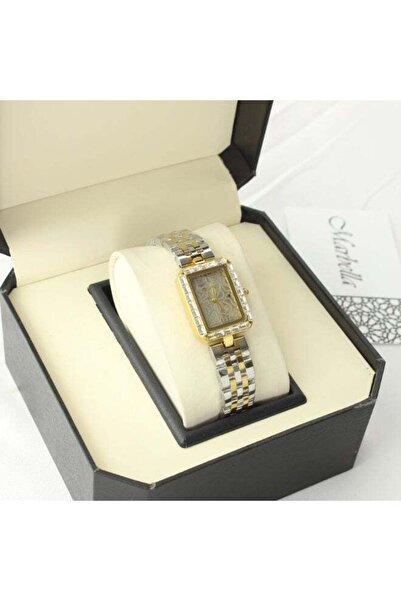 marblino Women's Steel Watch with Zircon Stones