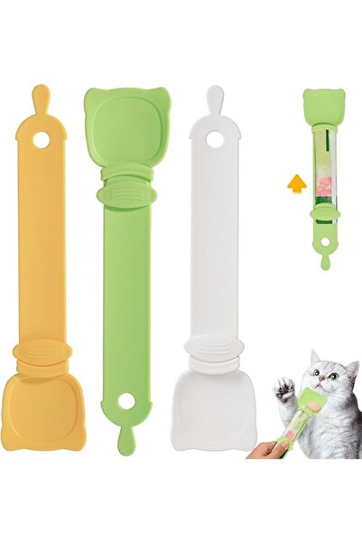 Arabest Cat Treat Spoon Squeeze, Sliding Kitten Strip Feeder Suitable for Pur...