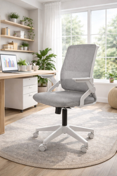 msy garden fenc Modern Ergonomik Çalışma Sandalyesi File Sırtlı, Tekerlekli O...