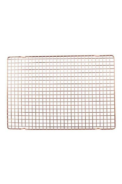 nordicware Non-Stick Coated Rectangular Steel Cooling and Serving Grid Copper
