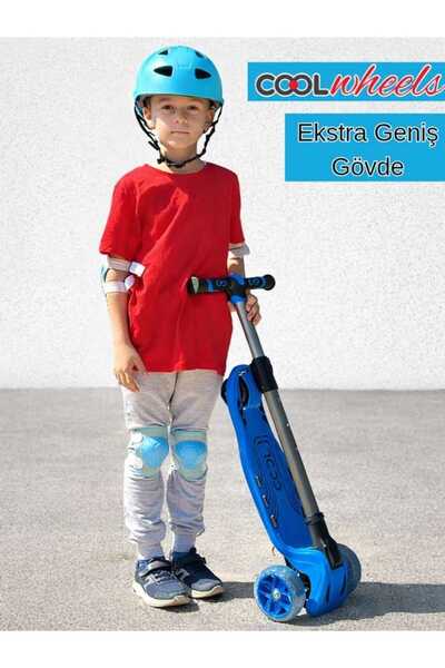 TOHA COOLWHEELS Maxi Scooter 6+ Yaş - Ekstra Geniş Gövde, Işıklı, 3 Tekerlekl...