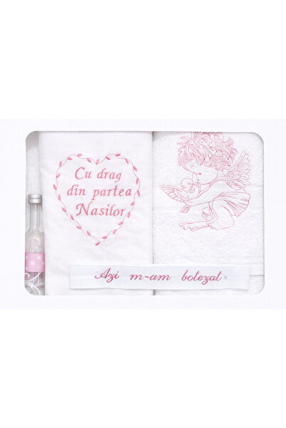 Dany Kids Fashion Βαπτιστικό κουτί με αγάπη από τους Νονούς, ροζ