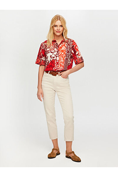 Faik Sönmez Slim Fit Cotton Piece-Dye Trousers